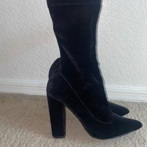 Black Suede Ankle Booties
